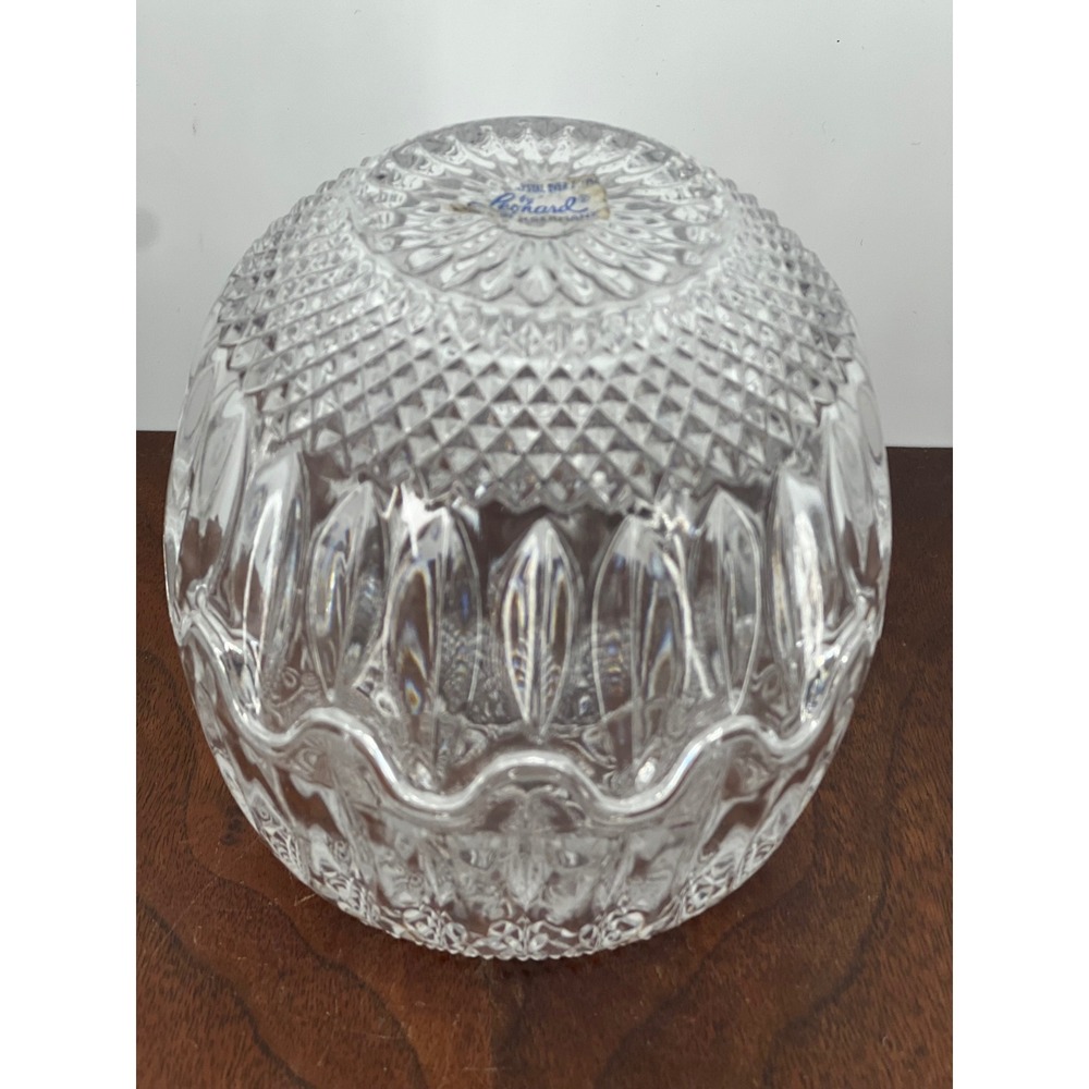 Leonard Crystal Candy Box Bowl Lead Crystal Vintage Clear West Germany